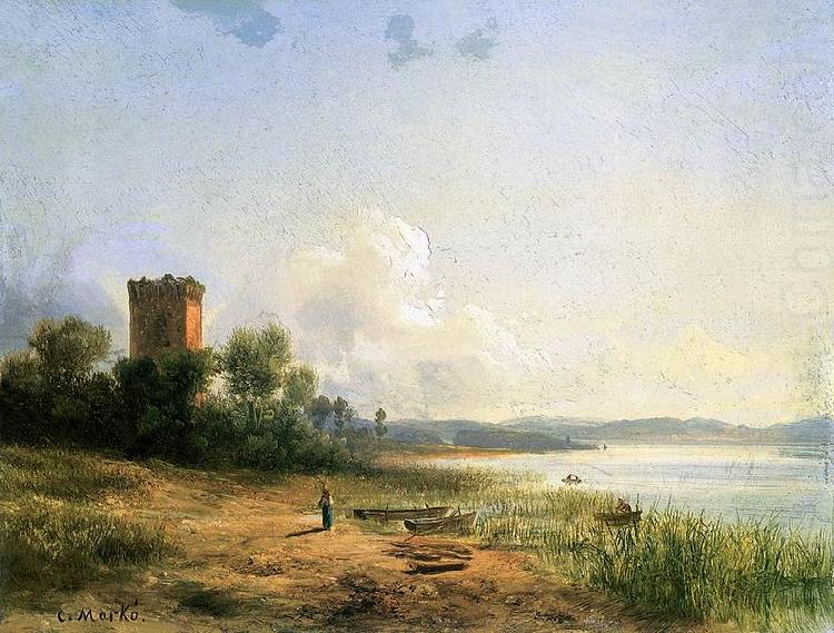 View of the Lake Trasimeno, Karoly Marko the Elder